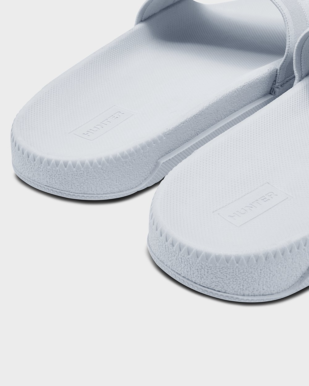 Hunter Original Elastic Slides - Shop Online Womens Grey/Blue - STIDPA543